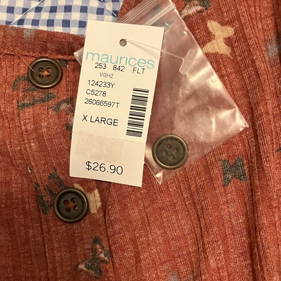 Maurices Dusty Pink Butterfly Print Tank Top - Picture 3 of 9